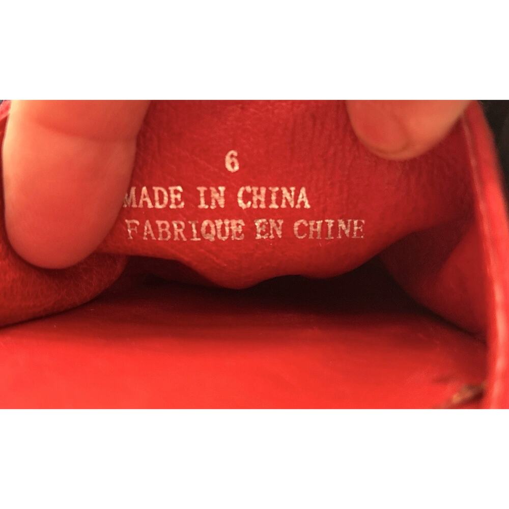 Free People Jeffrey Campbell Red Suede Ballet Flat Square Toe D'Orsay Flat - Picture 8 of 9